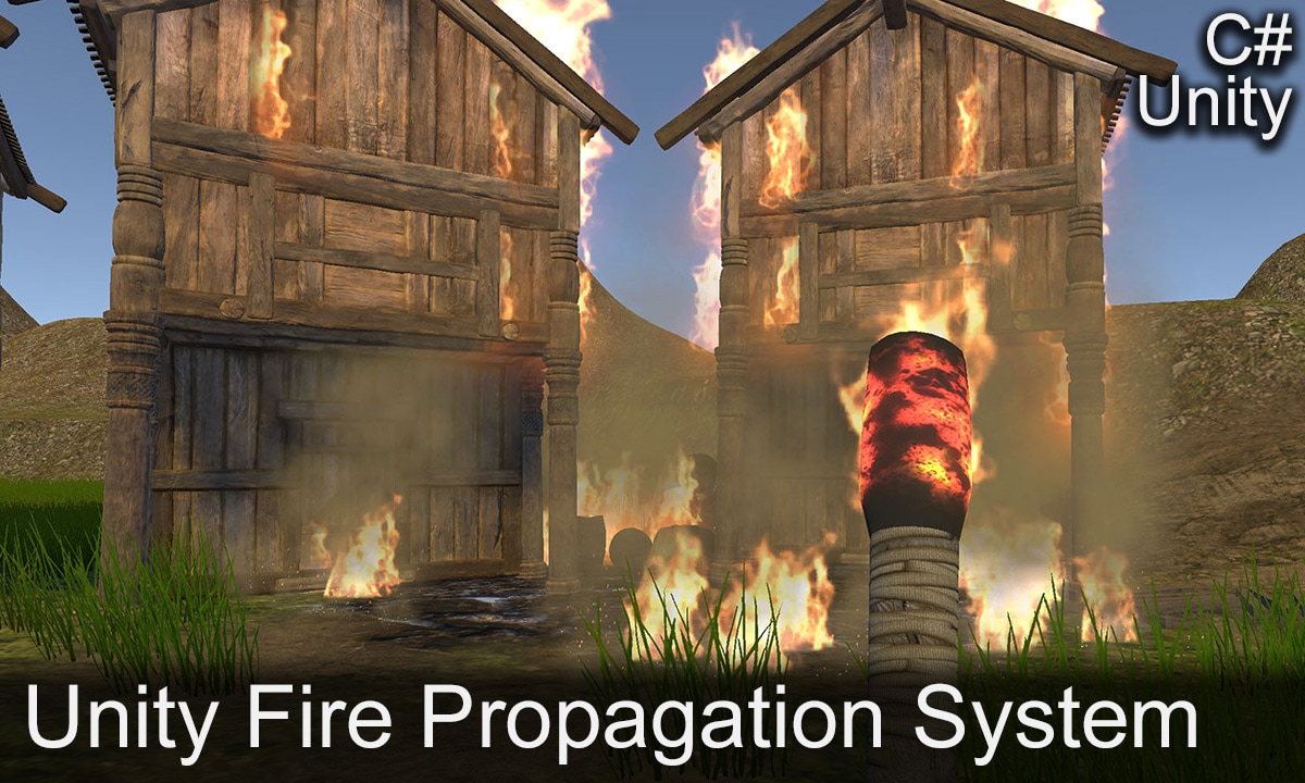 A real-time fire propagation system for outdoor environments used within games developed using Unity, written in C#.